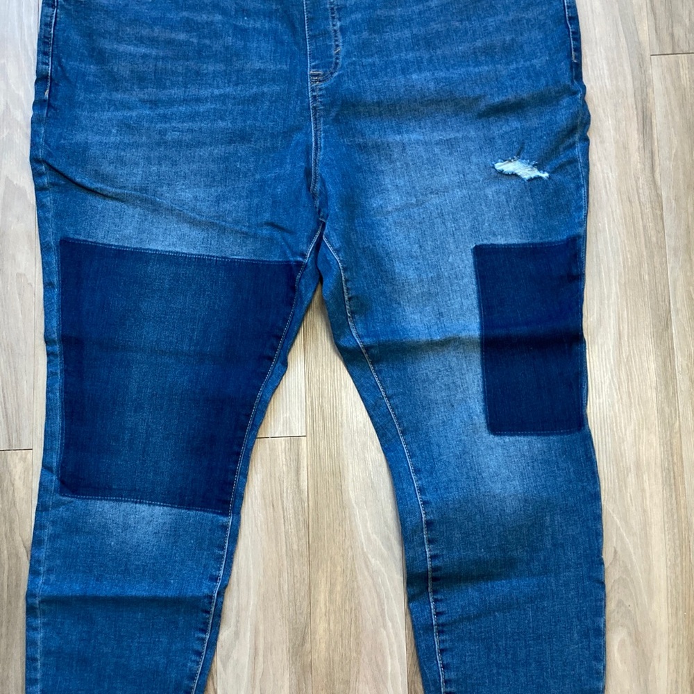 Sonoma jegging pull on faux patch print breathable stretch fabric 24W - Picture 7 of 15